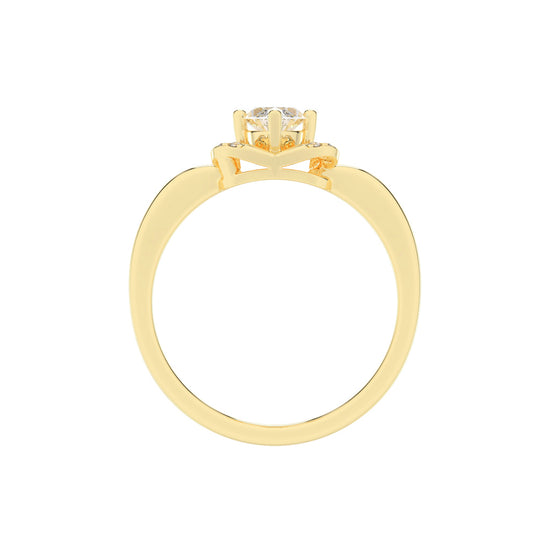 Glorina Reversed Tapred Marquise Cut Classic Lab Diamond Ring