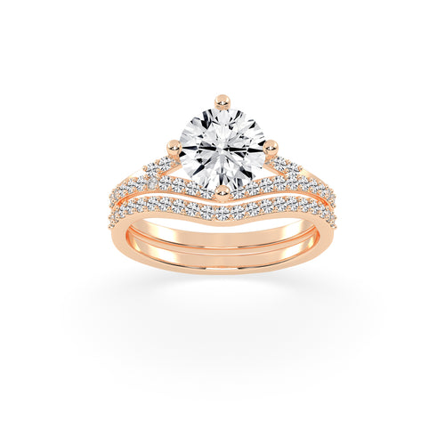 Cherivora Bridal Set Engagement Lab Diamond Ring