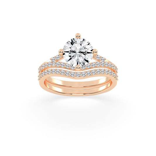 Cherivora Bridal Set Engagement Lab Diamond Ring