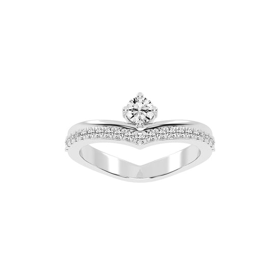 Classic VArch Solitaire Ring