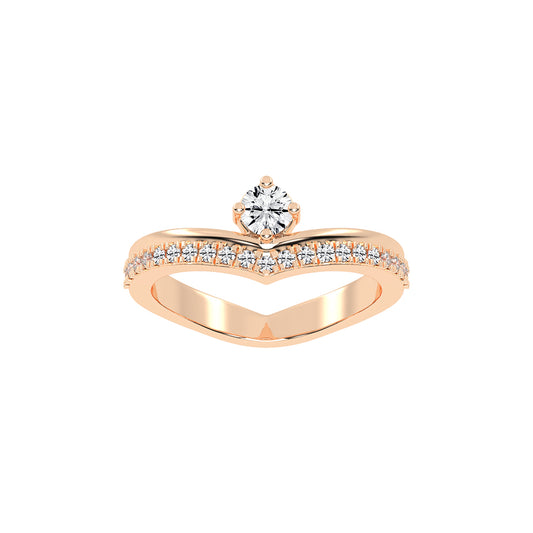 Classic VArch Solitaire Ring
