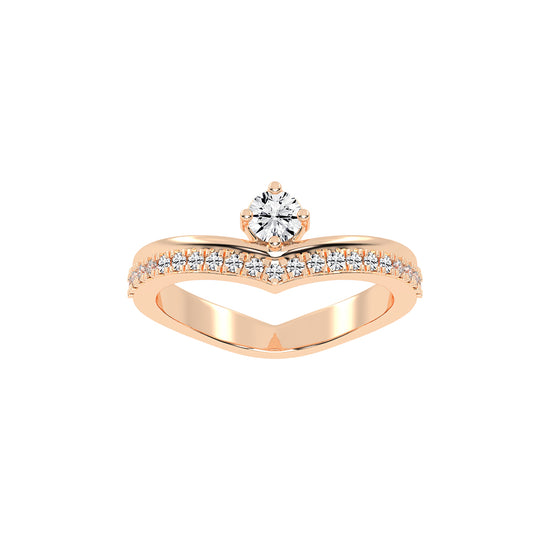 Classic VArch Solitaire Ring