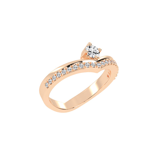 Classic VArch Solitaire Ring