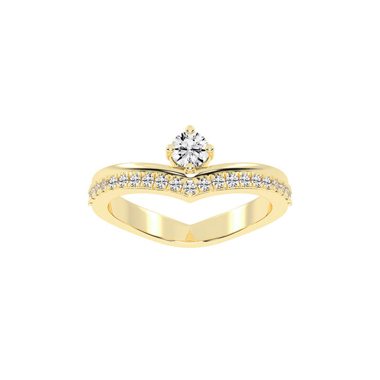Classic VArch Solitaire Ring