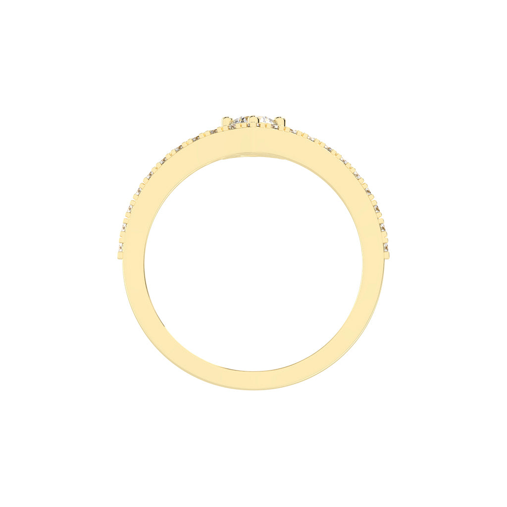 Classic VArch Solitaire Ring