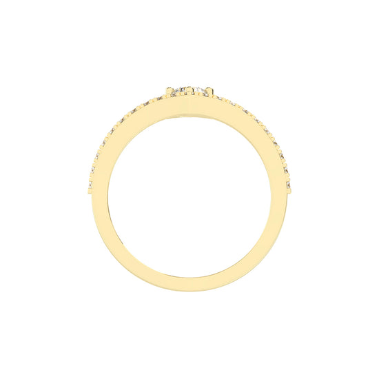 Classic VArch Solitaire Ring