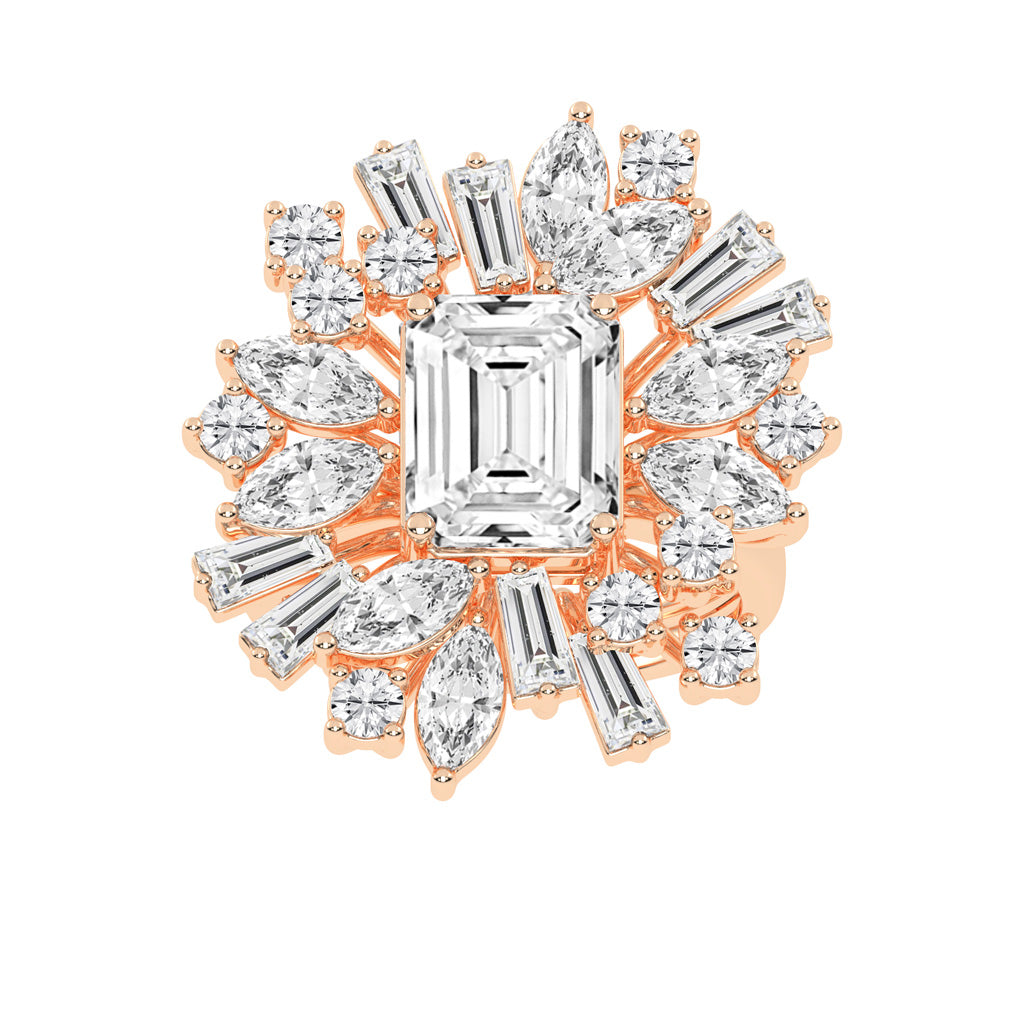 Modern SquareCut Diamond Ring