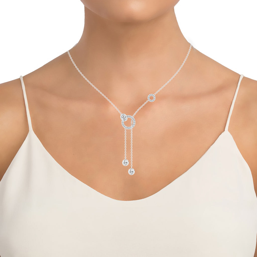 Oria Diamond Lariat Necklace