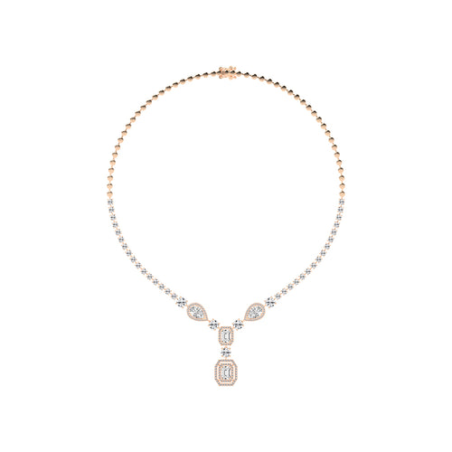 Regalia Radiant Emerald Tennis Necklace