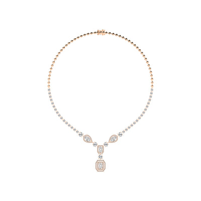 Regalia Radiant Emerald Tennis Necklace