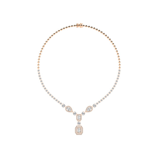 Regalia Radiant Emerald Tennis Necklace