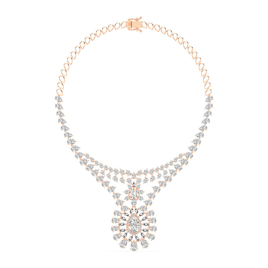 Majestic Bloom Diamond Necklace
