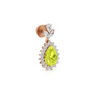 Radiant Lime Pear Drop Earrings
