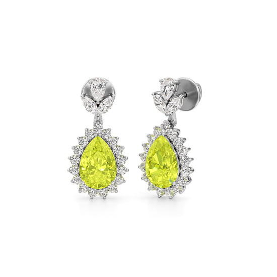 Radiant Lime Pear Drop Earrings