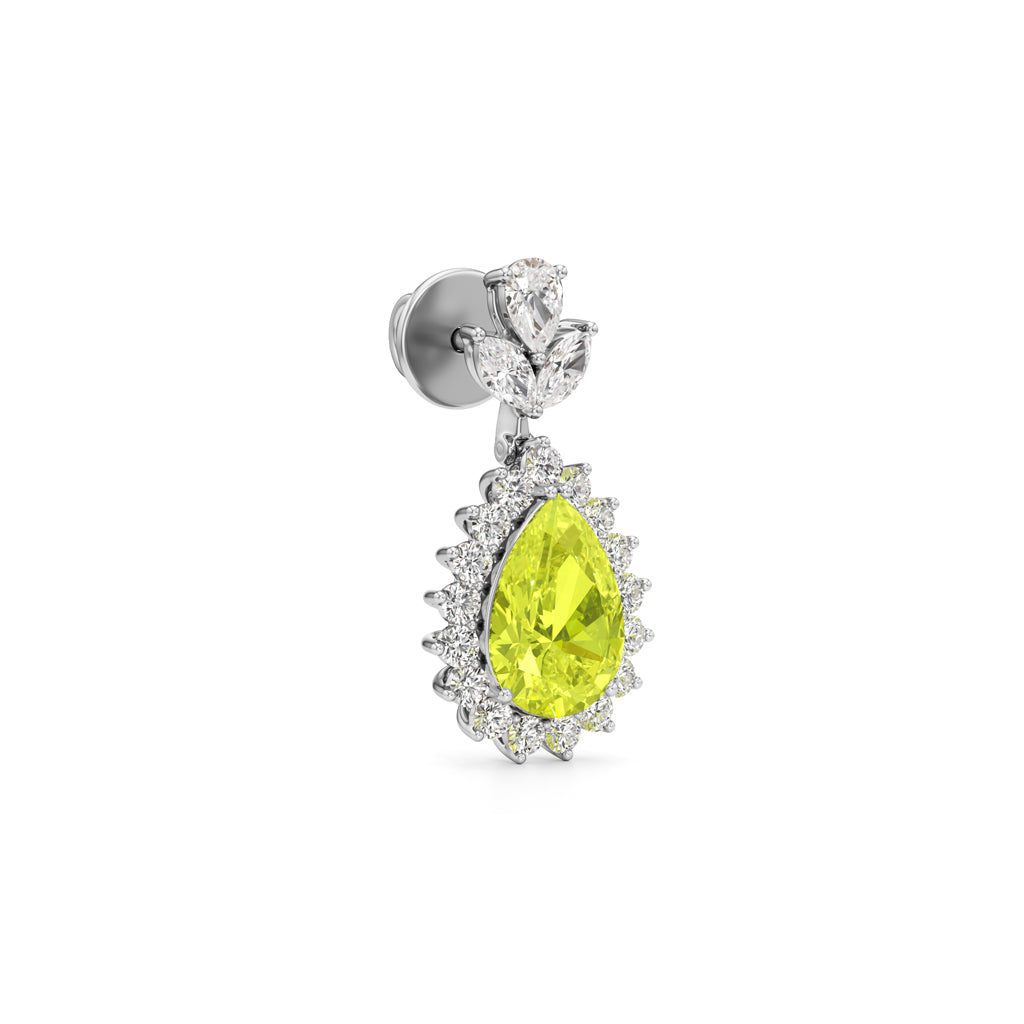 Radiant Lime Pear Drop Earrings