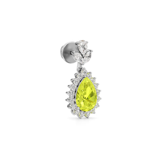 Radiant Lime Pear Drop Earrings