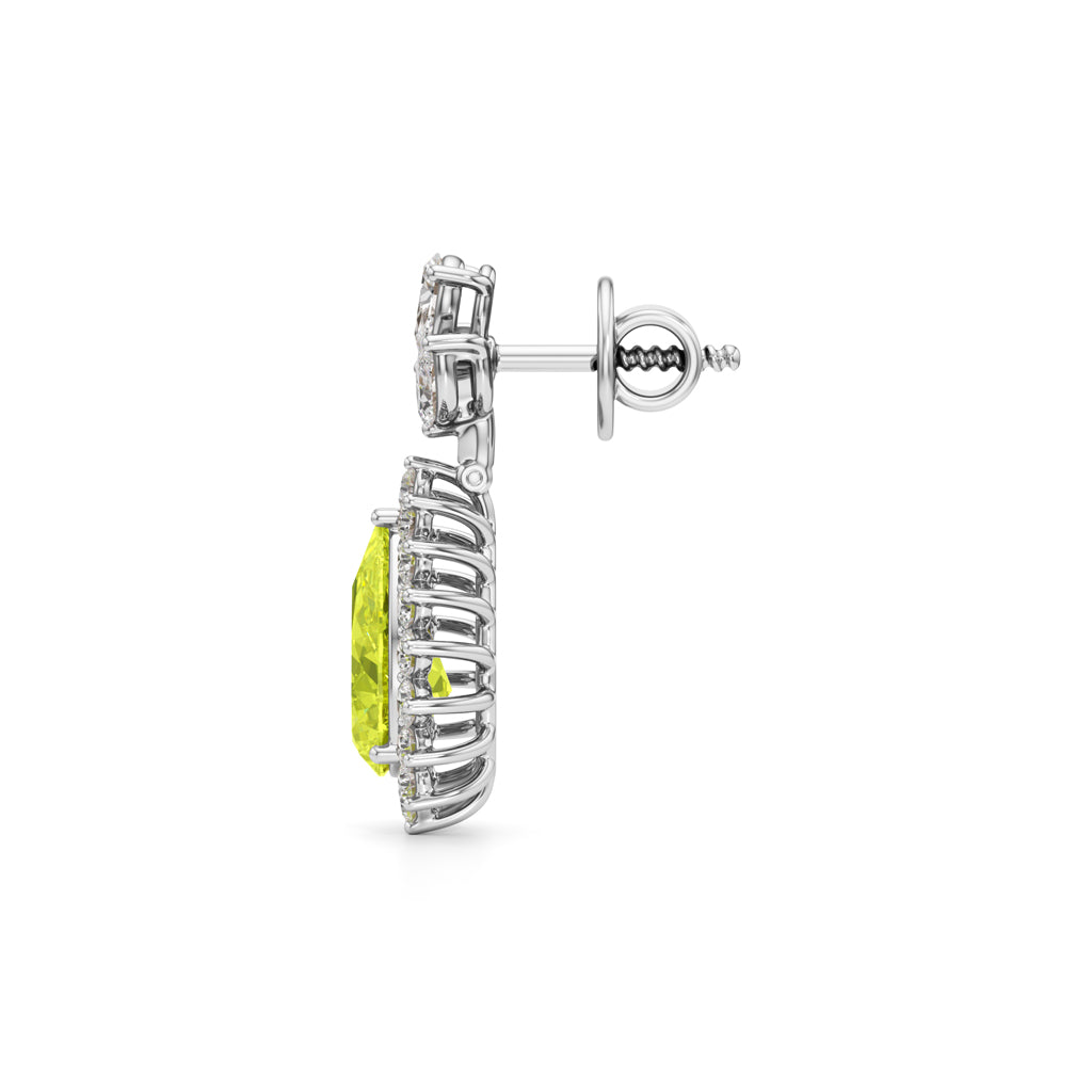Radiant Lime Pear Drop Earrings
