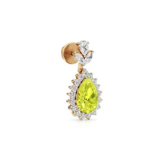 Radiant Lime Pear Drop Earrings