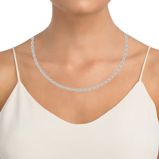 Eterna Classic Diamond Tennis Necklace