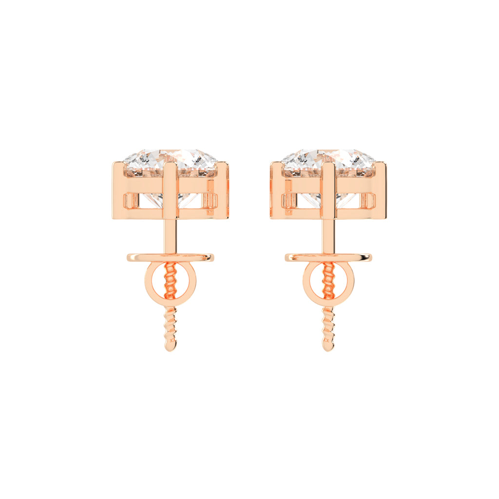 Classic TwoStone Diamond Drop Earrings