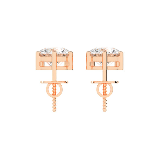 Classic TwoStone Diamond Drop Earrings