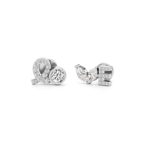Diamond Love Stud Earrings