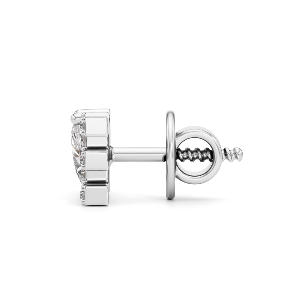 Diamond Love Stud Earrings