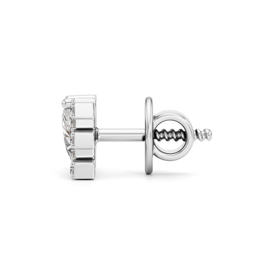 Diamond Love Stud Earrings