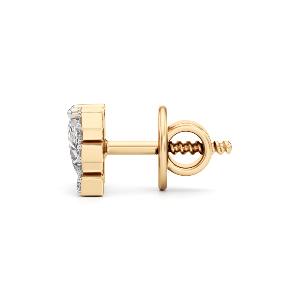 Diamond Love Stud Earrings