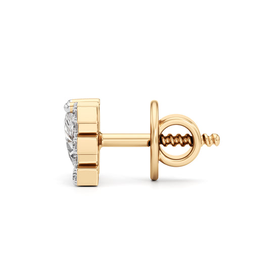 Diamond Love Stud Earrings