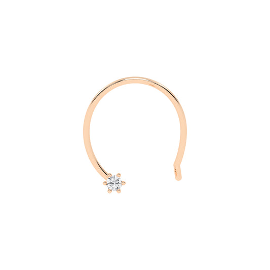 AuraFlora Diamond Nose Pin