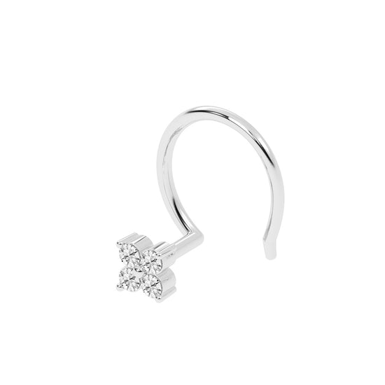 Charvika Bloom Cluster Diamond Nose Pin