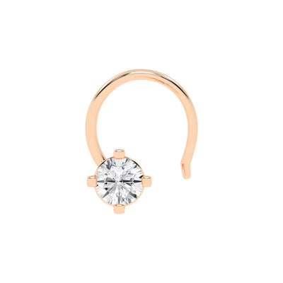 Luna Spark Round Diamond Nose Pin