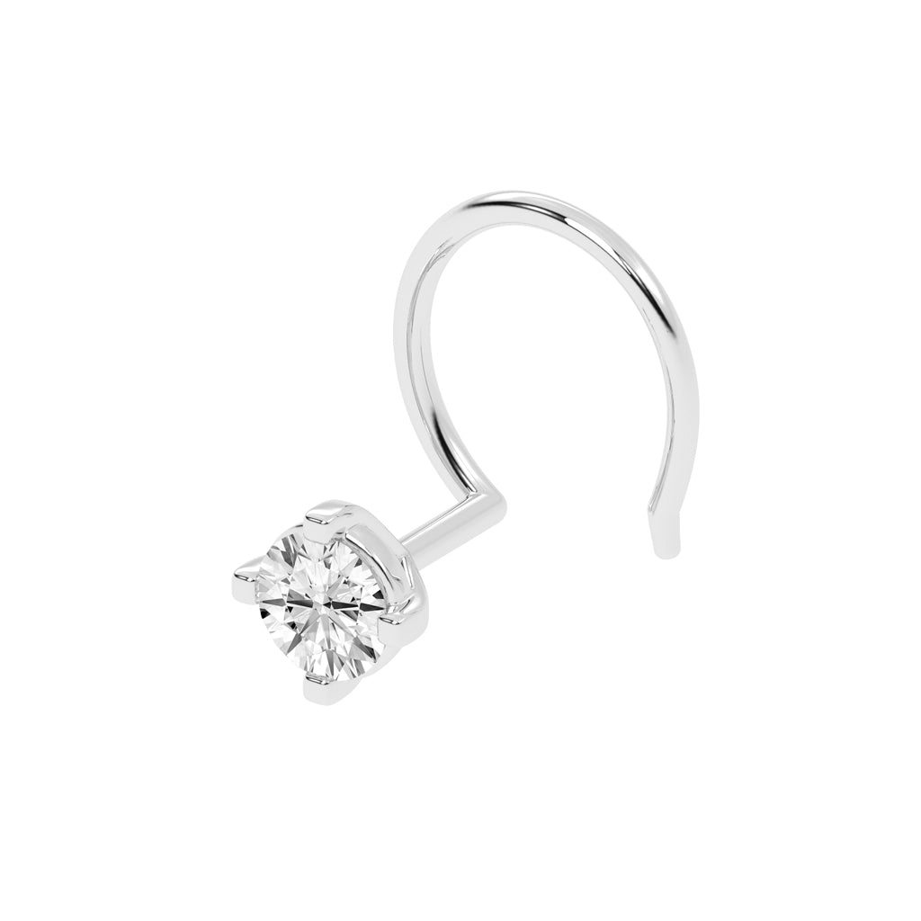 Luna Spark Round Diamond Nose Pin