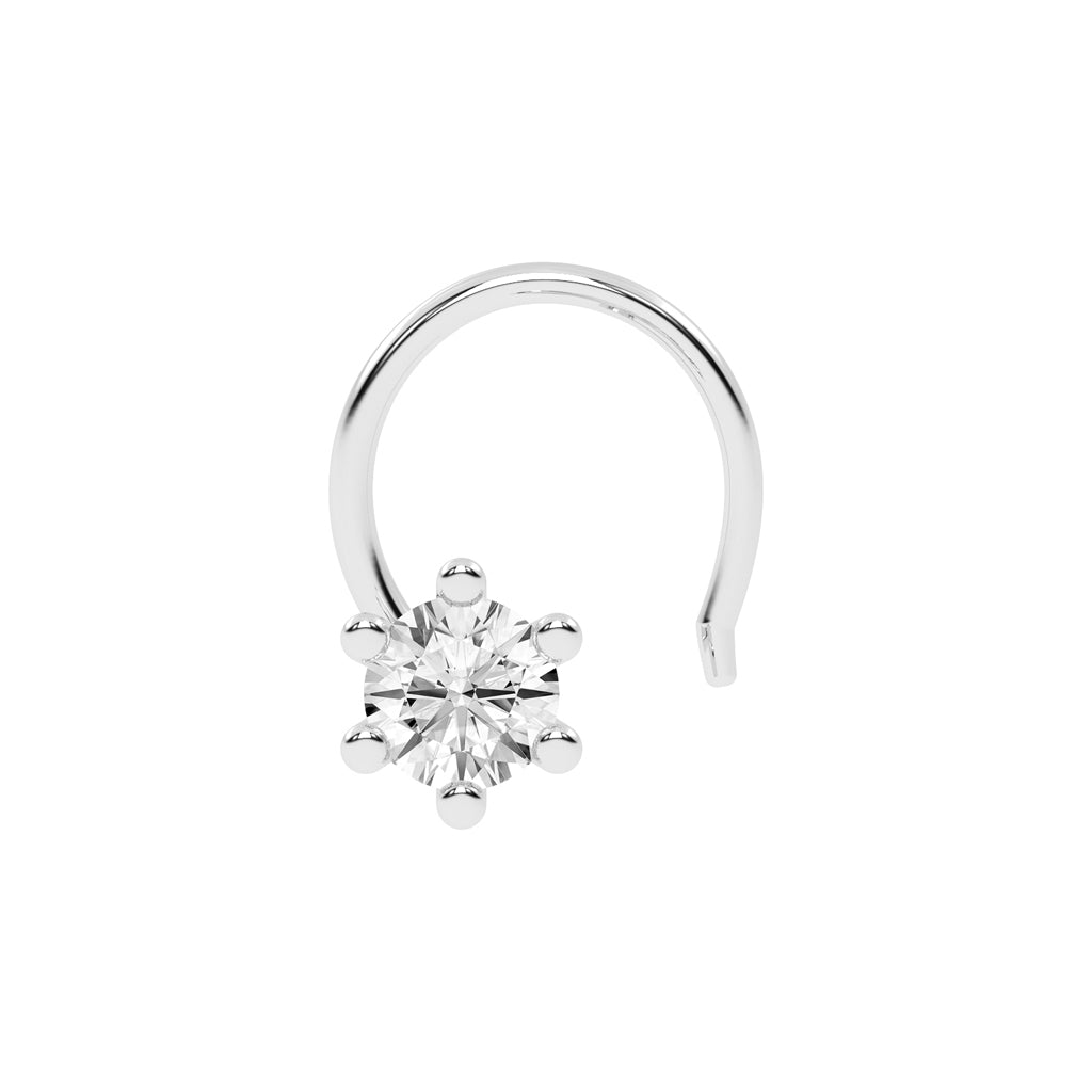 Blush Bloom Classic Floral Diamond Nose Pin