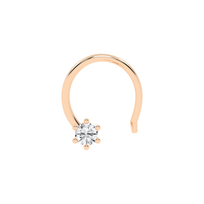 Eterna Bloom  6-Prong Round Diamond Nose Pin