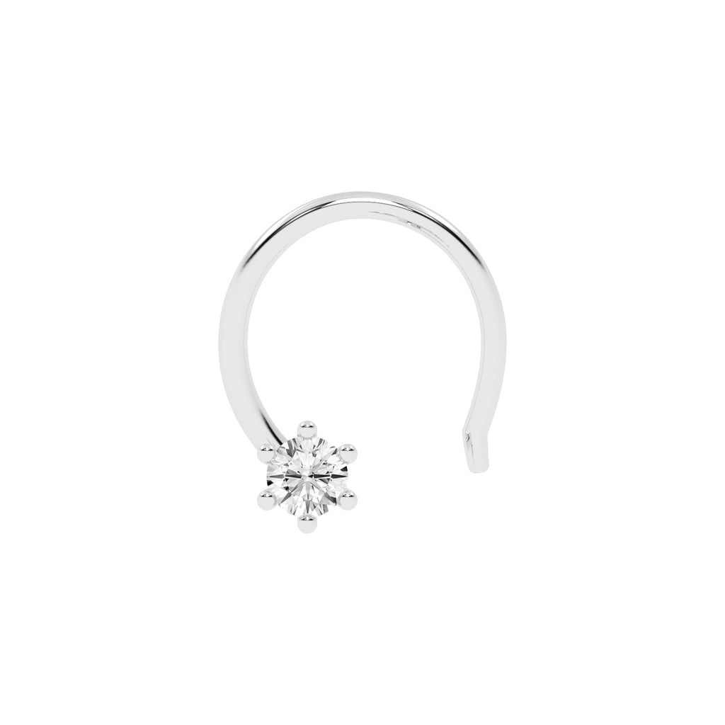 Eterna Bloom  6-Prong Round Diamond Nose Pin