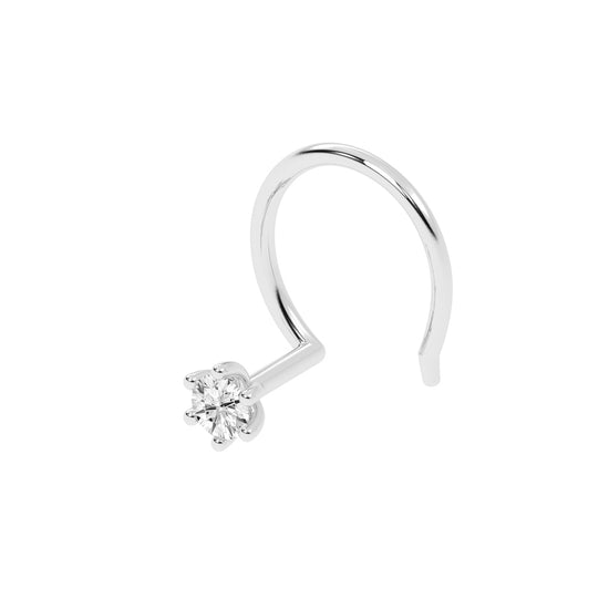 Eterna Bloom  6-Prong Round Diamond Nose Pin