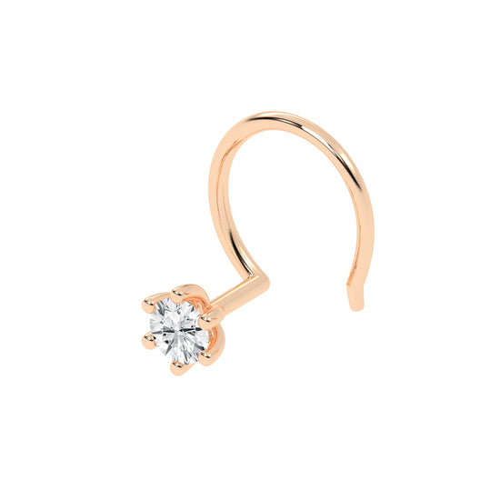 SunAura Spark 6-Prong Diamond Nose Pin