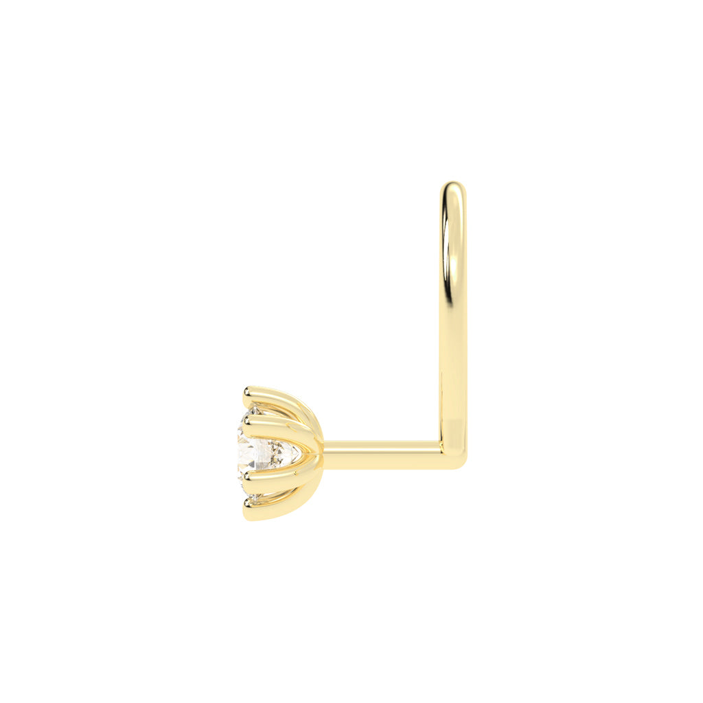 SunAura Spark 6-Prong Diamond Nose Pin