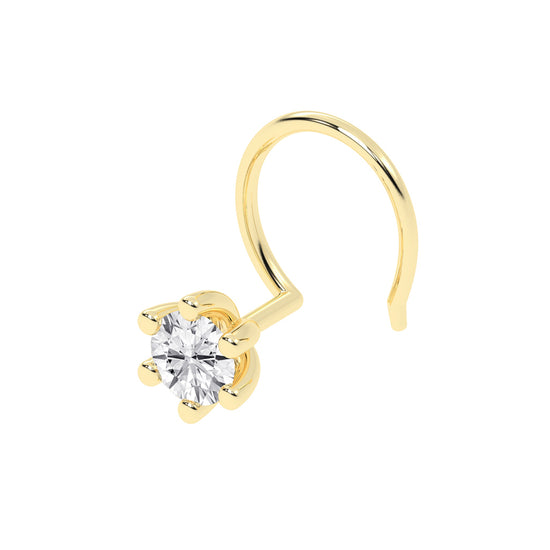 Celeste Bloom Floral Spark Diamond Nose Pin