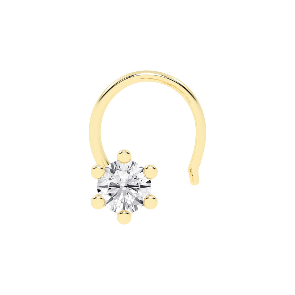 Celeste Bloom Floral Spark Diamond Nose Pin