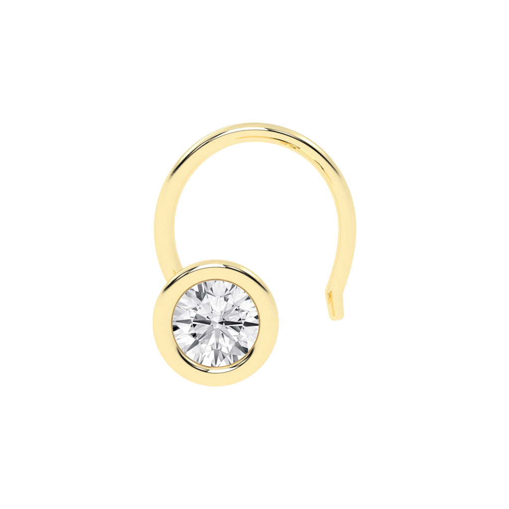 Bezel Set Solitaire Nose Pin