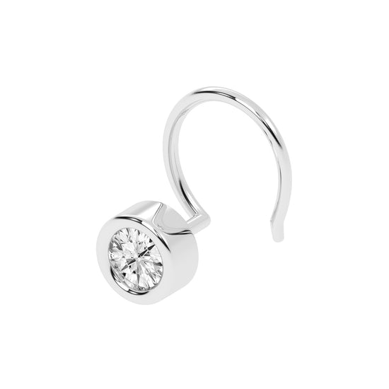 Bezel Set Solitaire Nose Pin