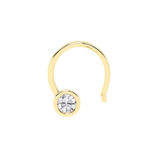 Luminous Point Diamond Nose Piercing