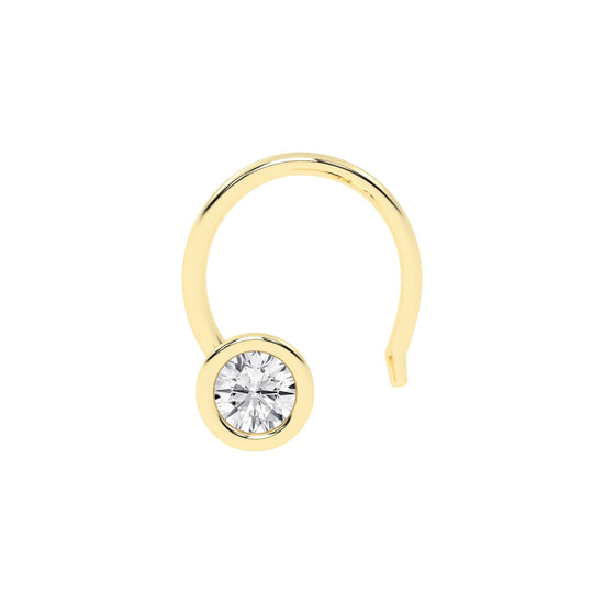 Aaria Glow Bezel Diamond Nose Pin