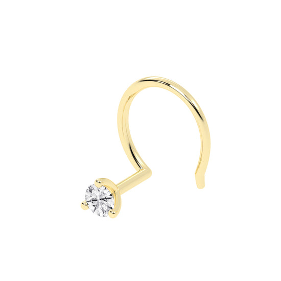 Brilliant Diamond Solitaire Nose Pin