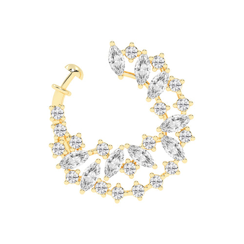 Luminous Diamond Swirl Piercing Stud Nose Pin