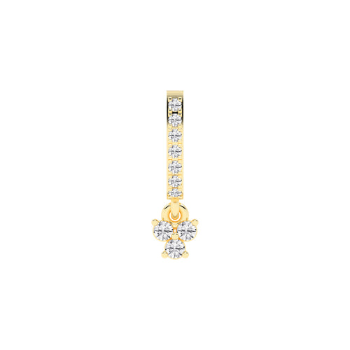 Dazzling Cluster Drop Nose Pin