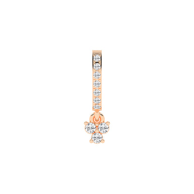 Dazzling Cluster Drop Nose Pin